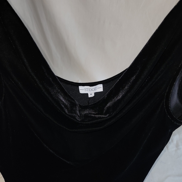 Sedge Black Velvet Sleeveless Dress. Size M  WhimsyGoth  Witchy Goth Holiday NWT - Picture 7 of 10